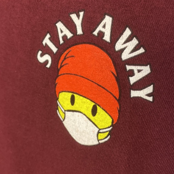 Medium maroon eighty eight socially distant shirt. - Picture 3 of 5